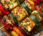 Savor Grilled Halloumi and Vegetable Skewers With a Mint Vinaigrette